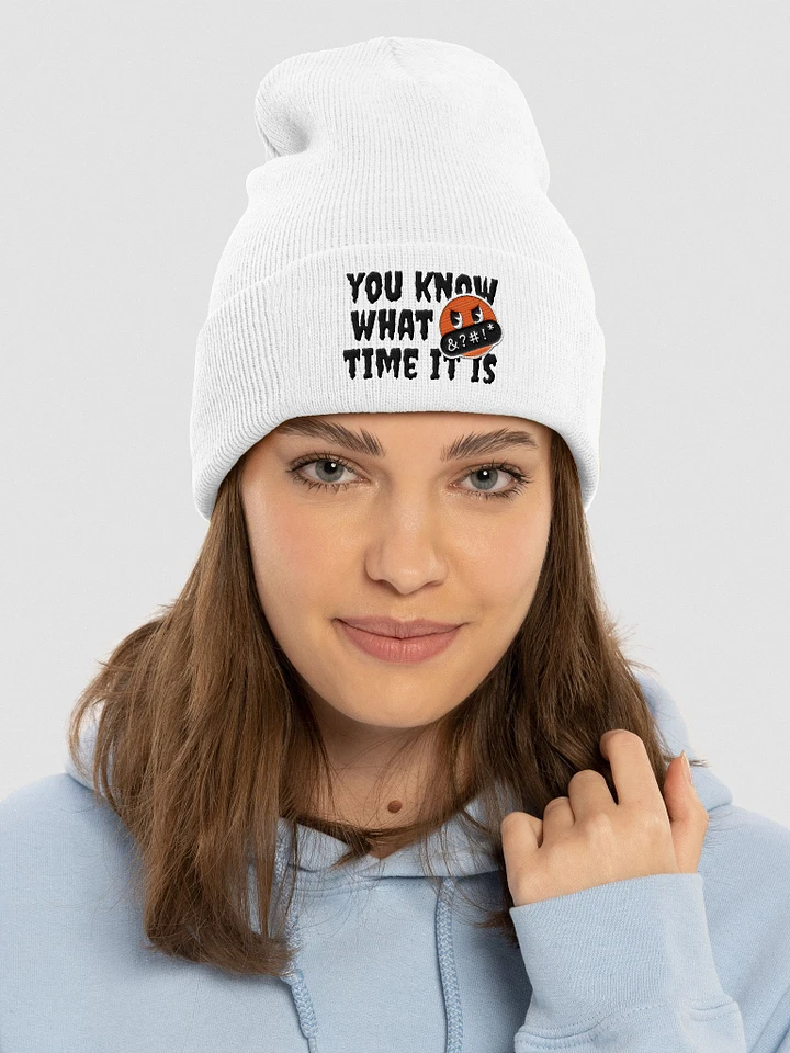 Screaming My Head Off Beanie (White) product image (1)