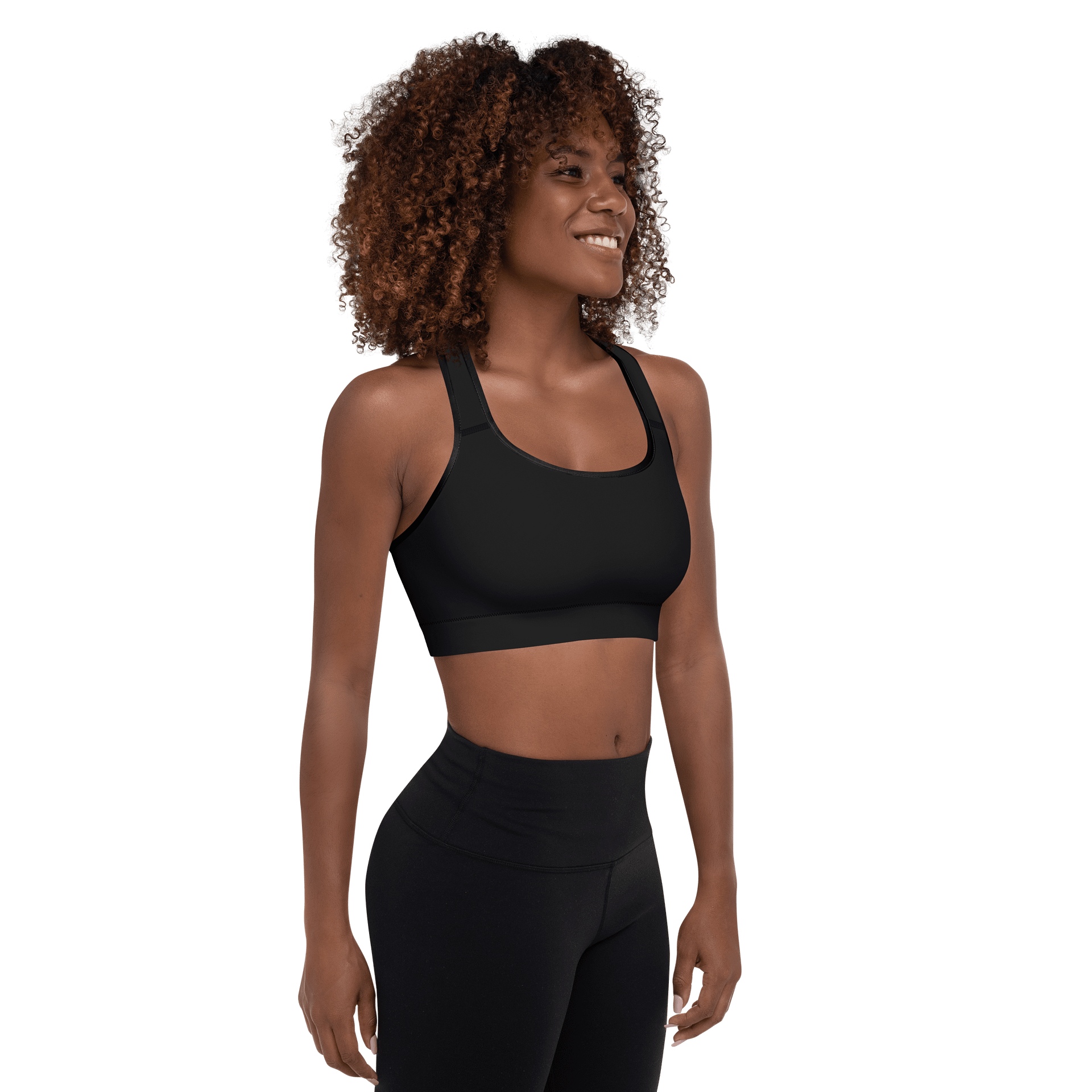 The Good Luck Padded Sports Bra - Black product image (5)