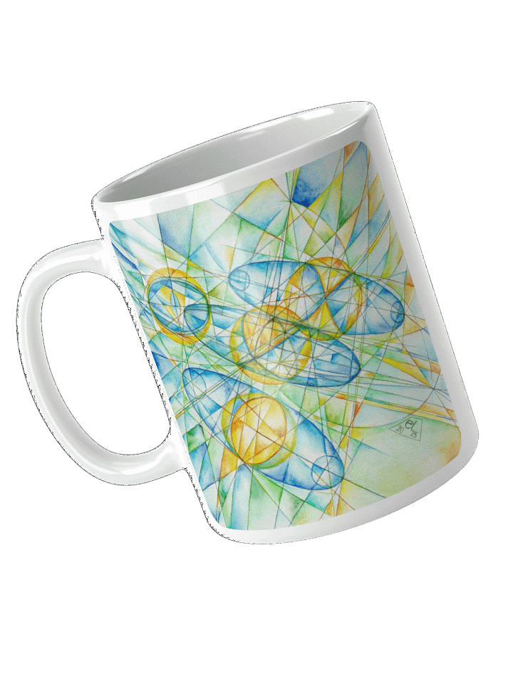 Poinsot's Paper Spaceship 2+3 - Gyroscope Physics Geometric Drawings Mug product image (1)
