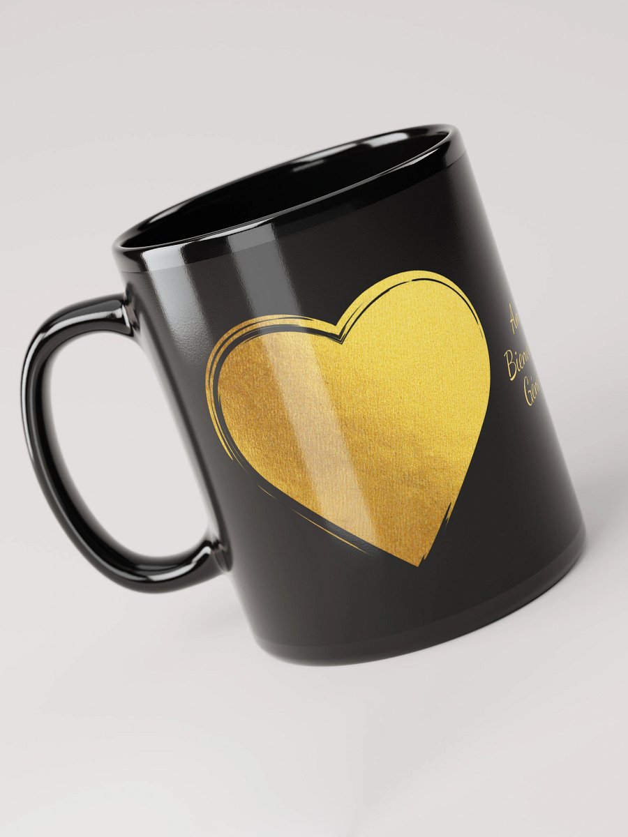 Mug Noir et Doré - Coeur - Cadeau d'Amour product image (3)