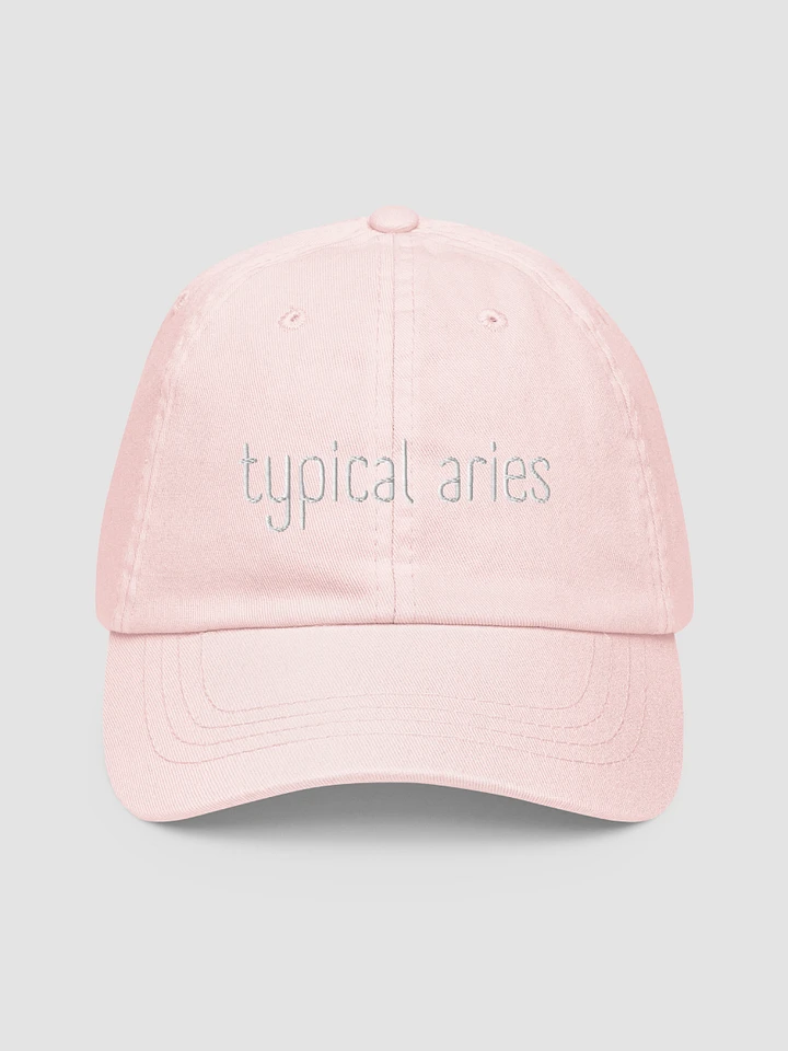 Typical Aries White on Pastel Pink Baseball Hat product image (1)