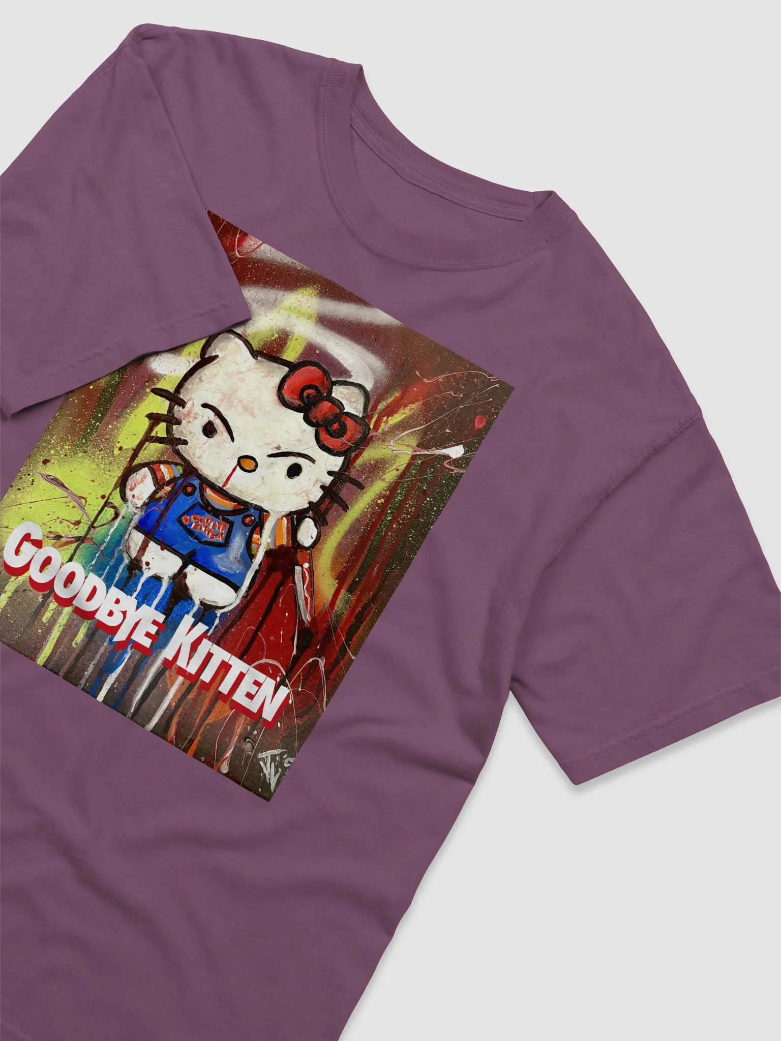 Goodbye Kitten Killer Doll Horror Cotton T-Shirt product image (3)