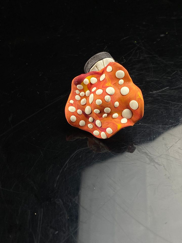 Red and Yellow Tie Dye Mushroom product image (2)