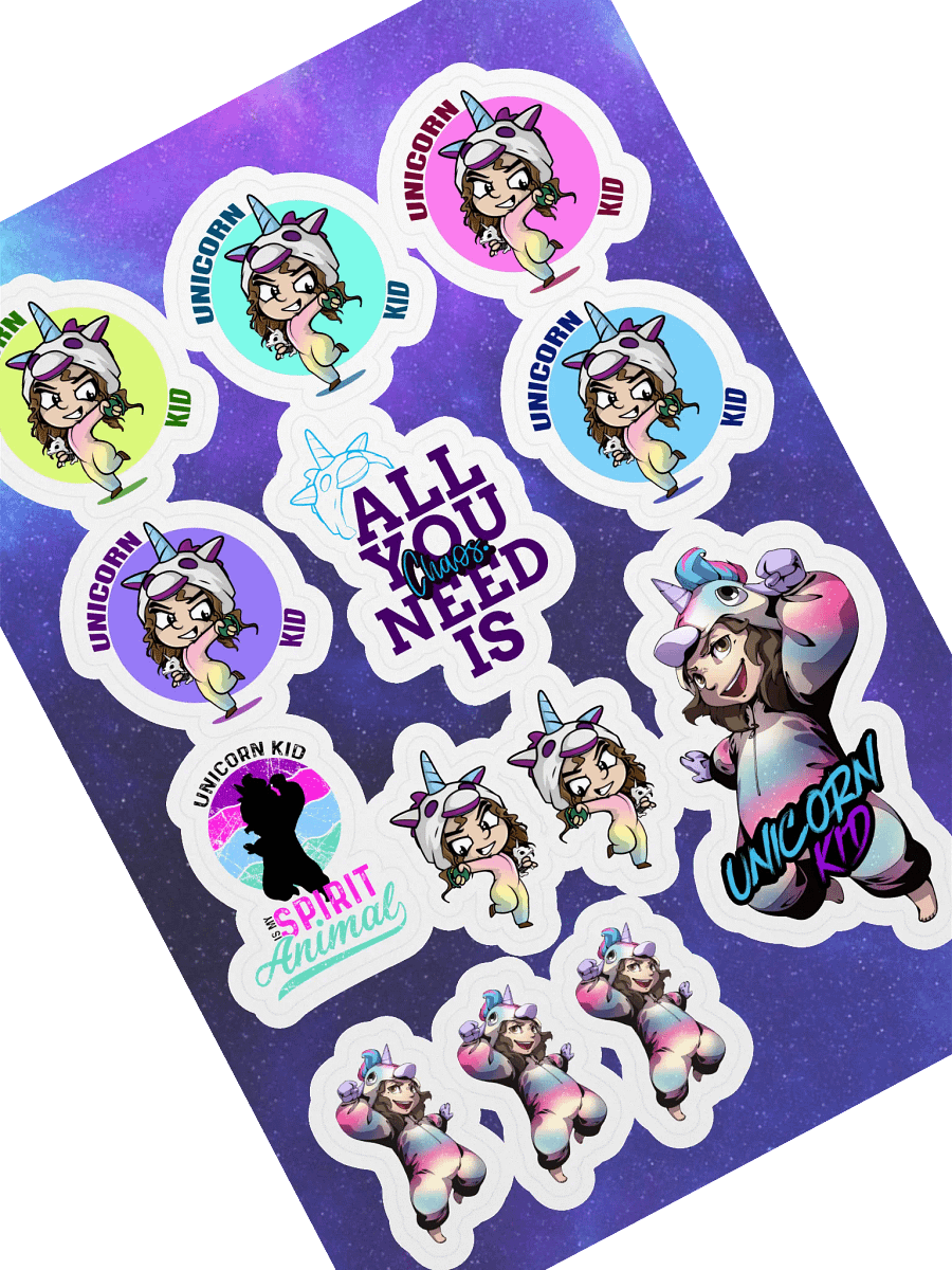 Unicorn Kid Sticker Sheet product image (2)