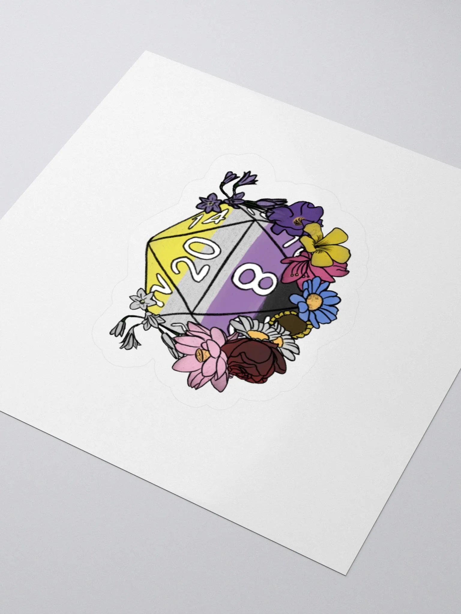 DnD Inspired Pride - Sticker - Non-Binary product image (3)