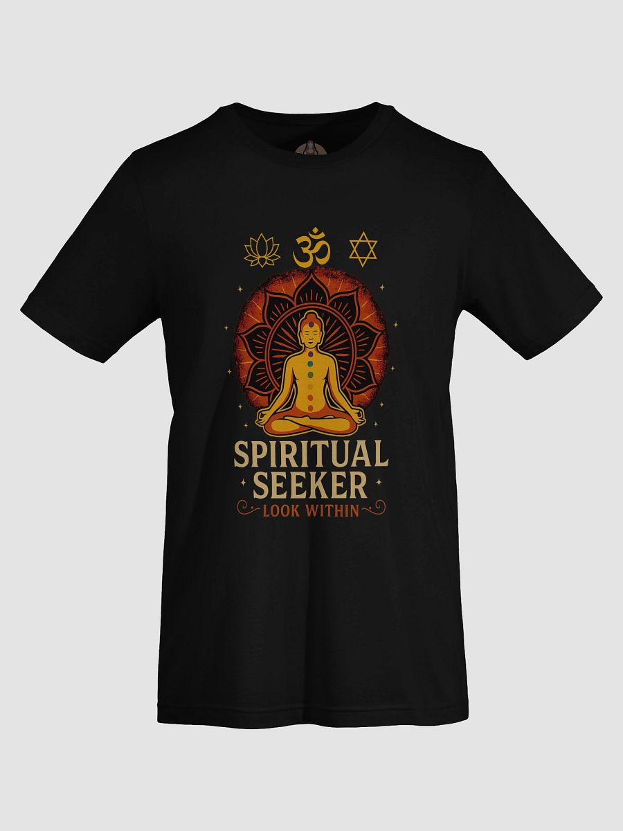 Spiritual Seeker Chakra T-Shirt – “Look Within” Meditation Graphic Tee for Mindfulness & Yoga Lovers product image (5)