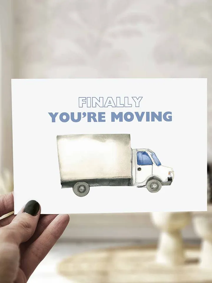 Funny Moving House Greeting Card product image (1)