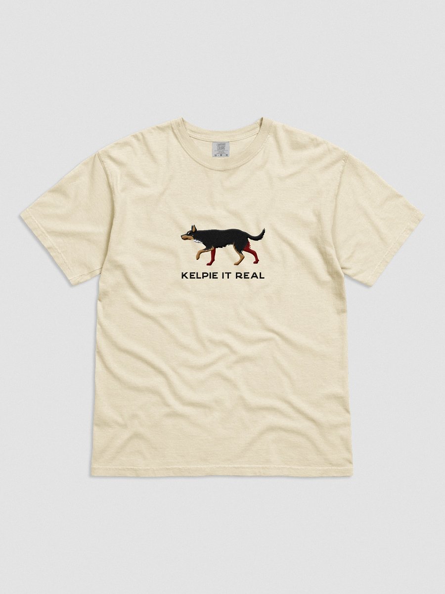 Kelpie It Real T-Shirt(Embroidered) of an Australian Kelpie(Black & Tan) product image (51)