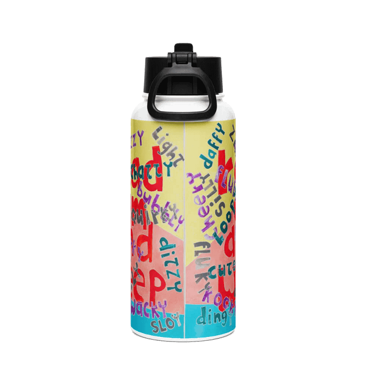 Read Em and Weep Stainless Steel Water Bottle with a Straw Lid product image (2)
