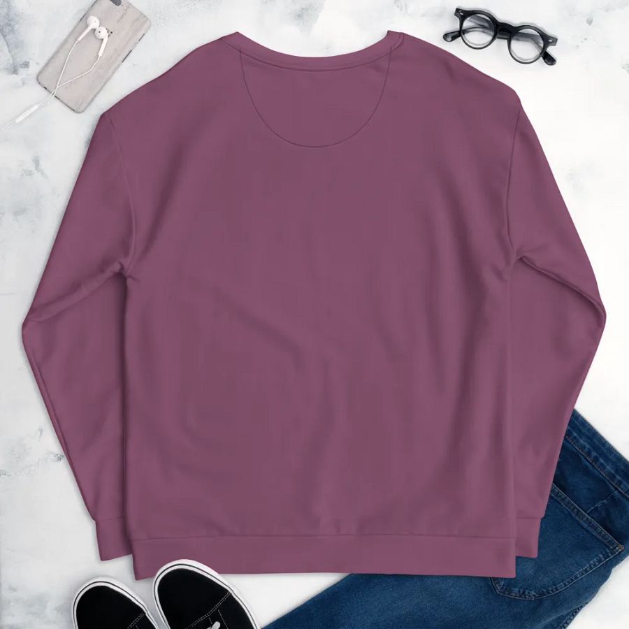 Plain Dark Lilac Purple Soft Summer Unisex Recycled Polyester Heavyweight Premium Sweatshirt by Treasure Pie product image (2)