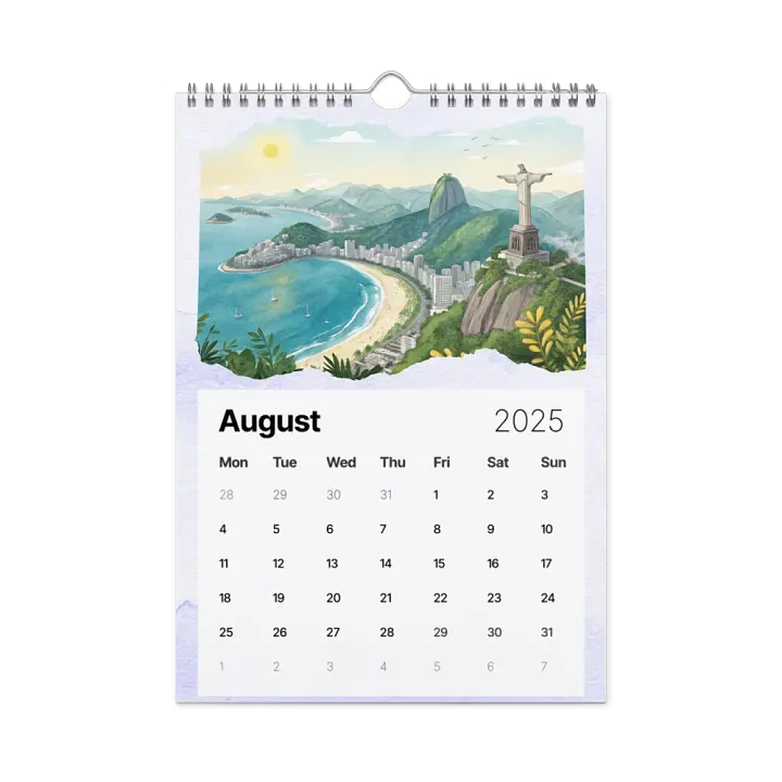 WORLD CAPITALS WATERCOLOR WALL CALENDAR 2025 product image (2)