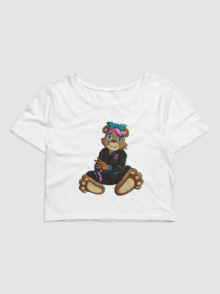 Sitting Girl Bear Bella+Canvas Women's Crop Tee product image (1)