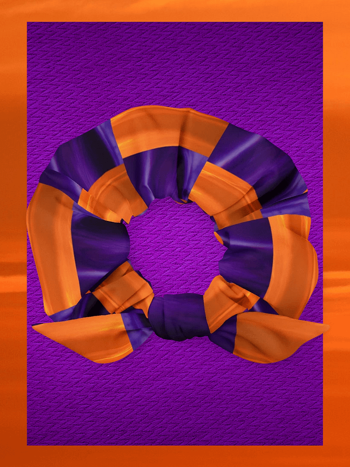 Festive Halloween Checkerboard All-Over Print Scrunchie product image (2)