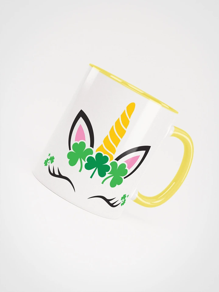 Irish Unicorn ☘️ Peek-a-Boo Coloured Stem Ceramic Mug product image (1)