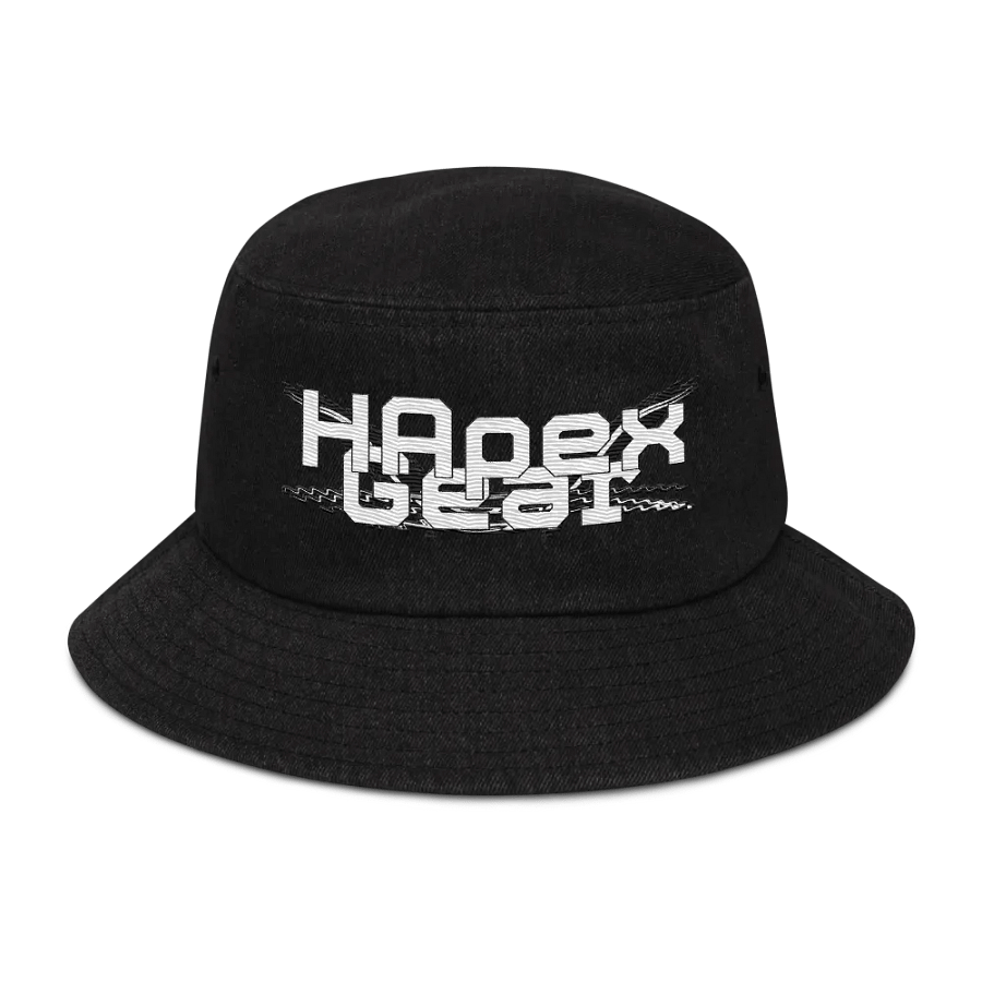 Denim Bucket Hat - Embroidered - White HApex Gear White Logo product image (6)