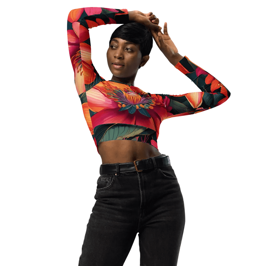 Vibrant Petal Power Recycled Crop Top product image (2)