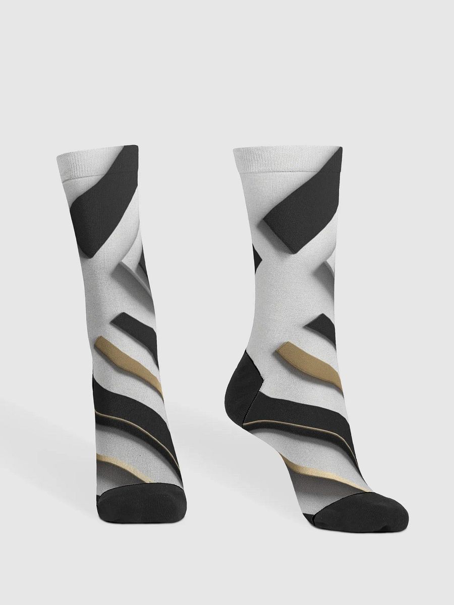 Golden Geometric Fusion Crew Socks product image (1)