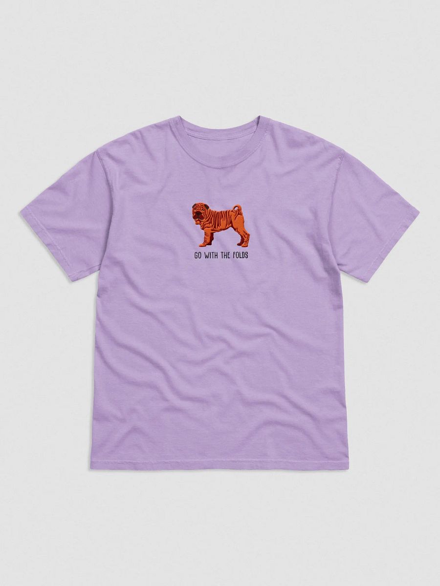 Go with the Folds T-Shirt(Embroidered) of a Chinese Shar-Pei(Red) product image (4)