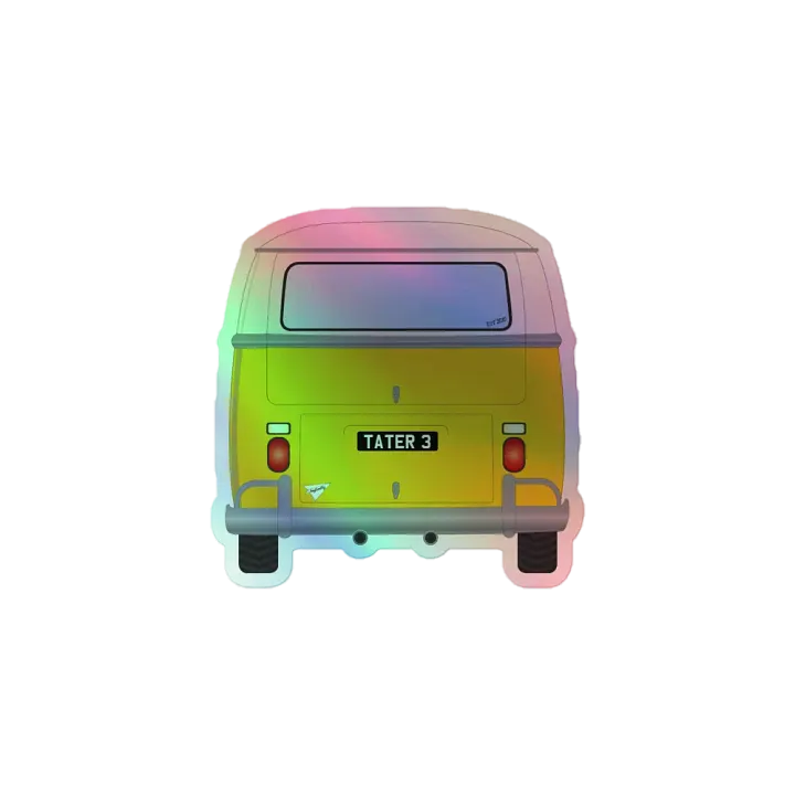 Yellow Bus Taterwave holo sticker product image (1)