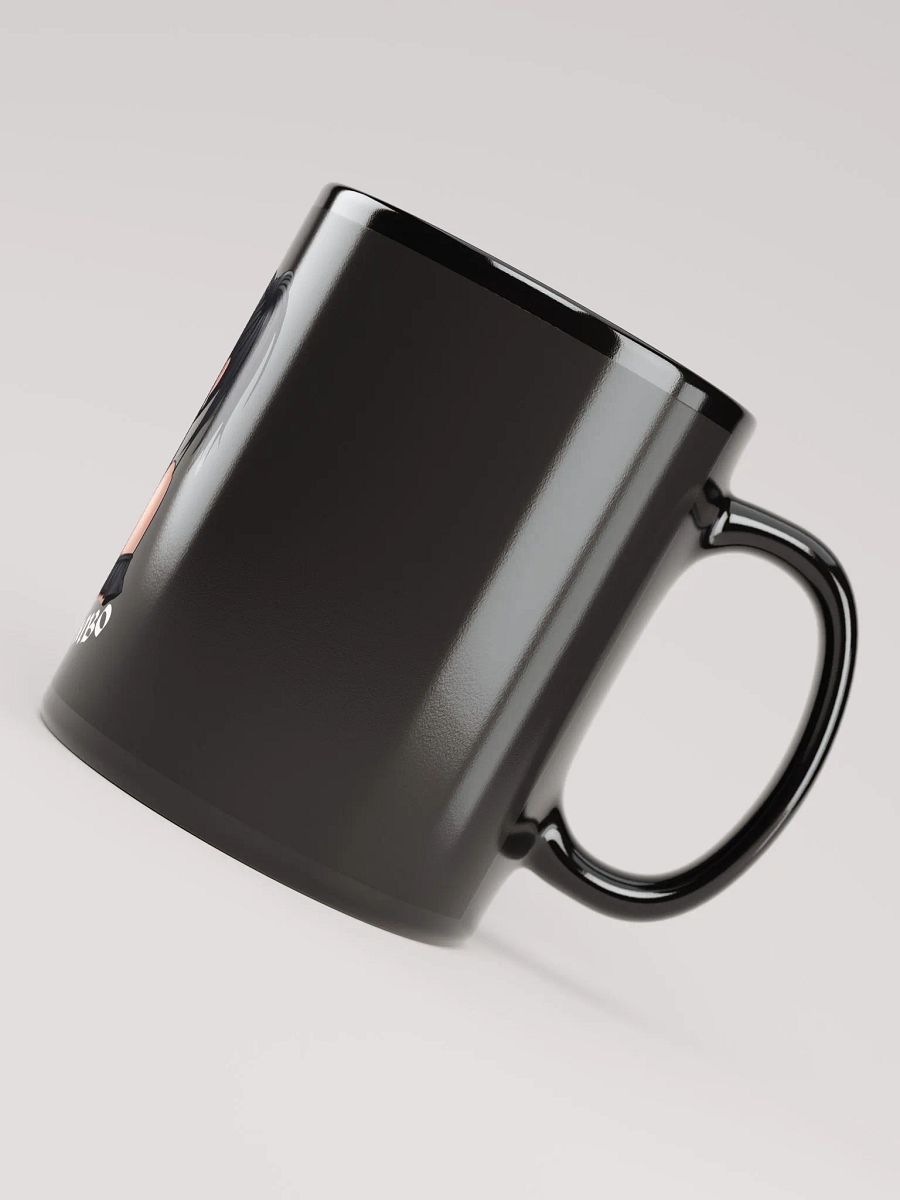 black glosssy logo mug product image (4)
