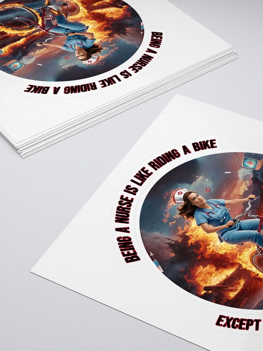 Being A Nurse Is Like Riding A Bike - Kiss Cut Stickers product image (4)
