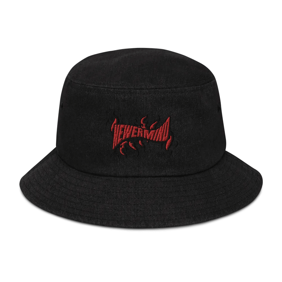 Black 3D Puff Printed Bucket Hat - NEWER MIND SKATEBOARDING product image (1)