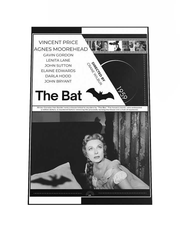 The Bat with Vincent Price and Agnes Moorehead 1959 | Movie Poster | 12x18 Wall Art product image (1)