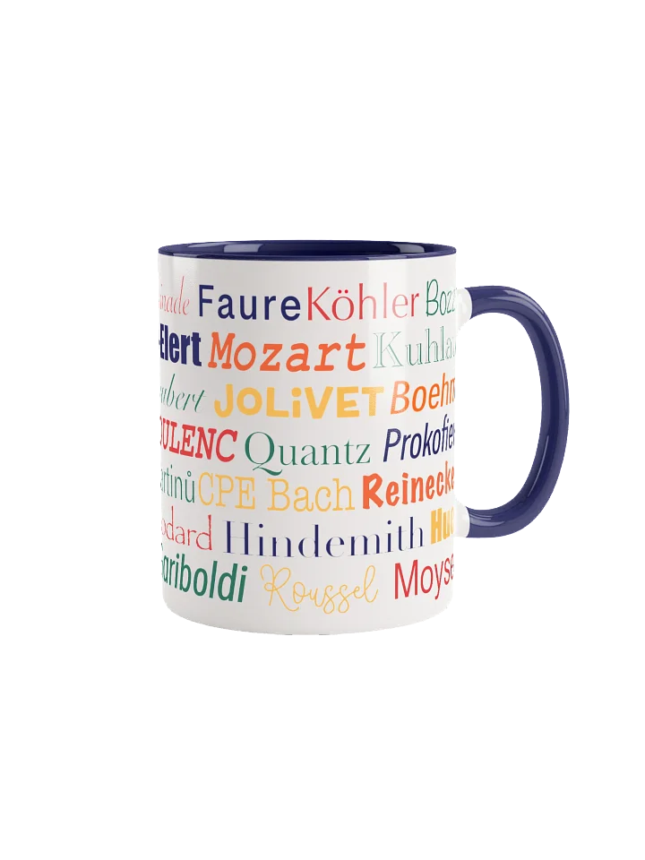 Big Names in Flute Music Ceramic Mug, 11 oz product image (1)