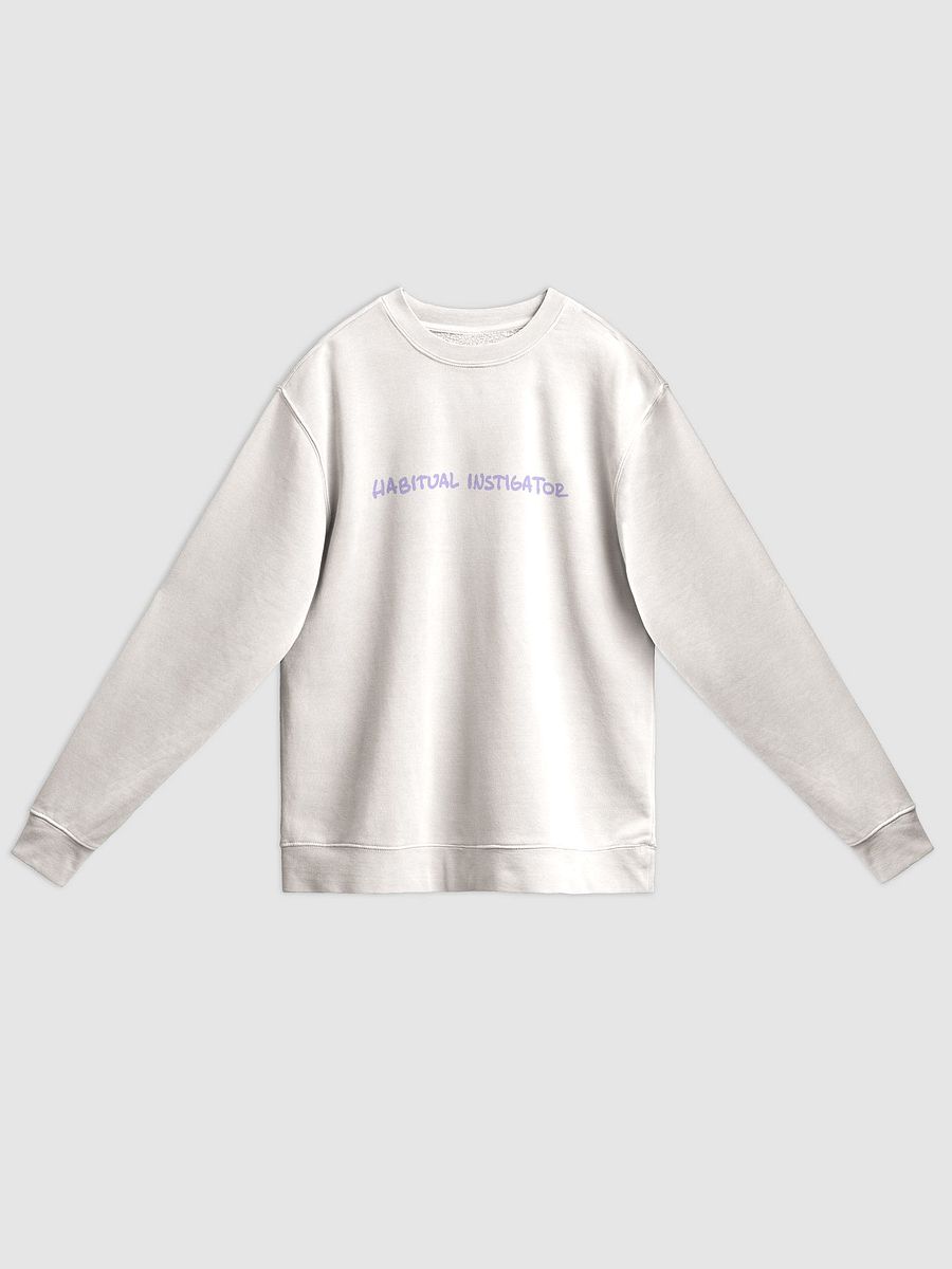 HABITUAL INSTIGATOR (lavender long-line design) printed pigment crewneck product image (1)
