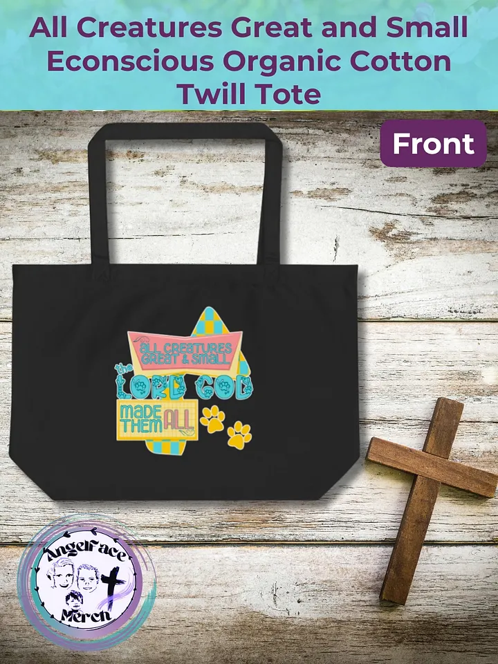All Creatures Great and Small Econscious Organic Cotton Twill Tote product image (2)