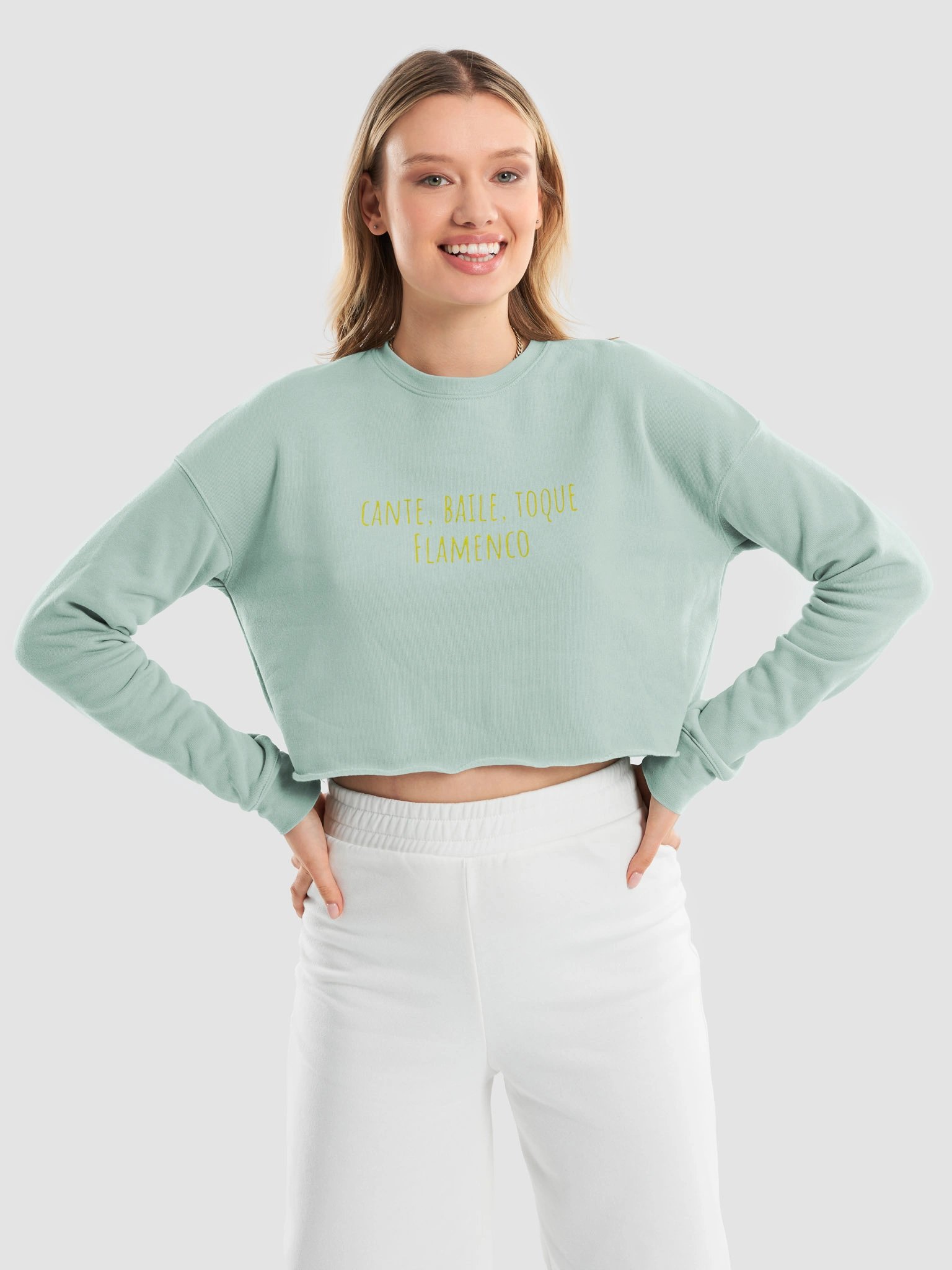 "Carmen" Studio cropped Long Sleeve Yellow/Black product image (3)