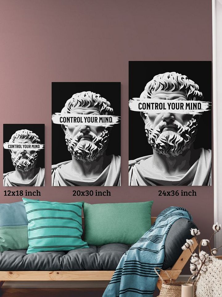 Control Your Mind Seneca Stoic Matte Paper Poster product image (2)