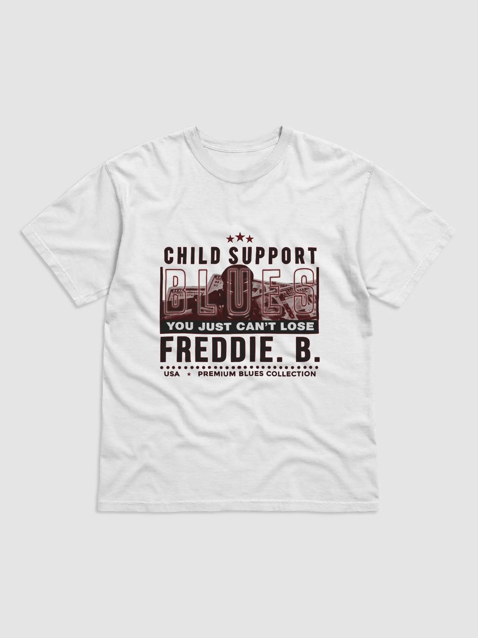 Official Freddie B. Child Support Blues Tee (Non-Faded Blues Edition) product image (1)