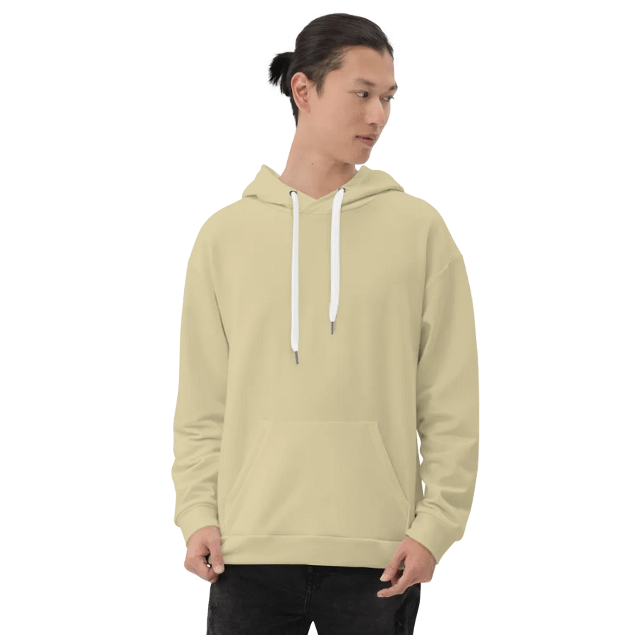 Plain Light Yellow Soft Summer Unisex Recycled Polyester Heavyweight Premium Hoodie by Treasure Pie product image (9)