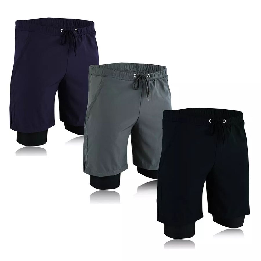 Mens Soft Sports Running Shorts Gym Training Fitness Bottoms With Pockets product image (4)