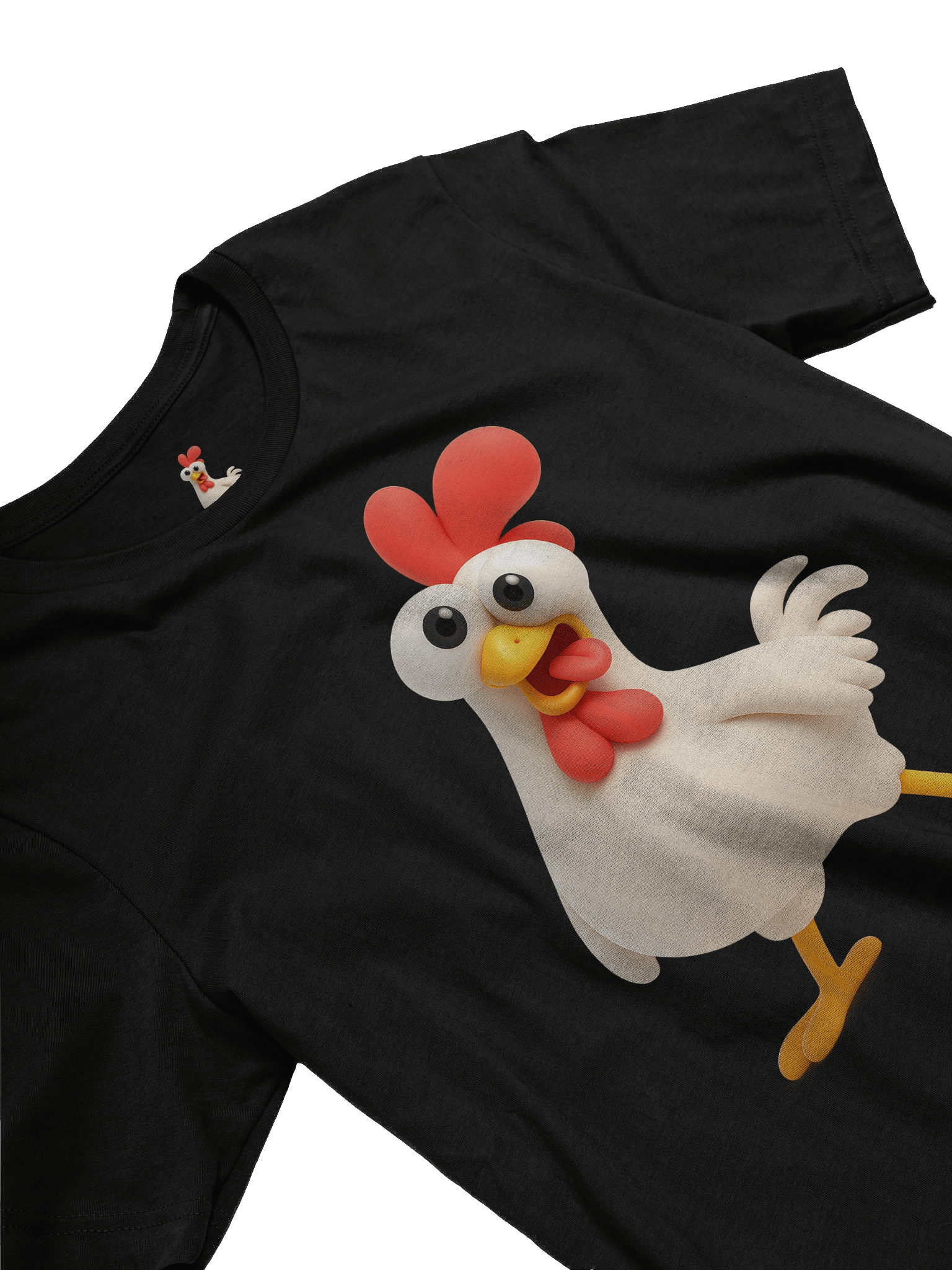 Crazy Chicken T-Shirt – Funny Cartoon Chicken Graphic Tee product image (2)