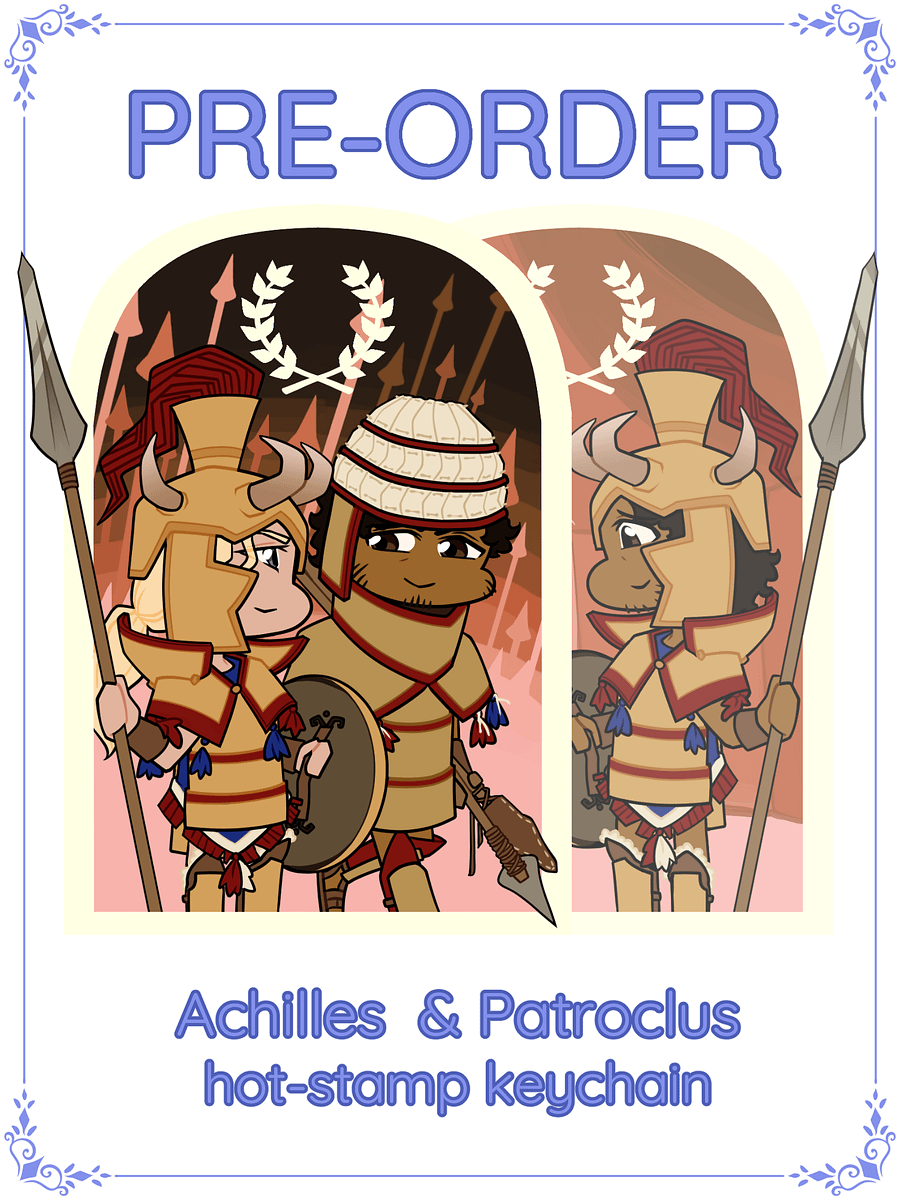[PRE-ORDER] Achilles and Patroclus | Double-Sided Acrylic Keychain product image (1)