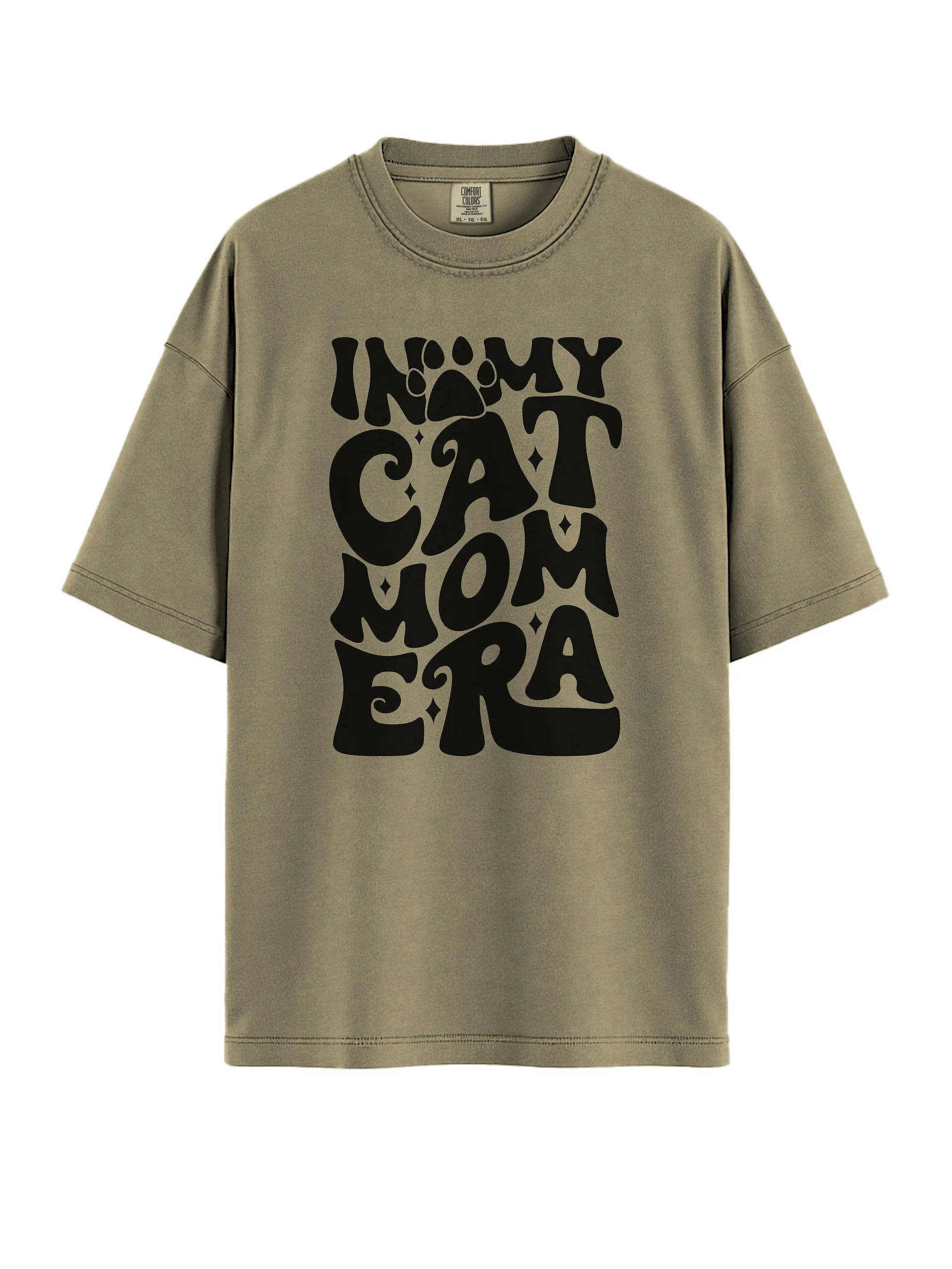 In My Cat Mom Era T-Shirt - Relaxed Fit Heavyweight Unisex Cotton T-Shirt product image (3)