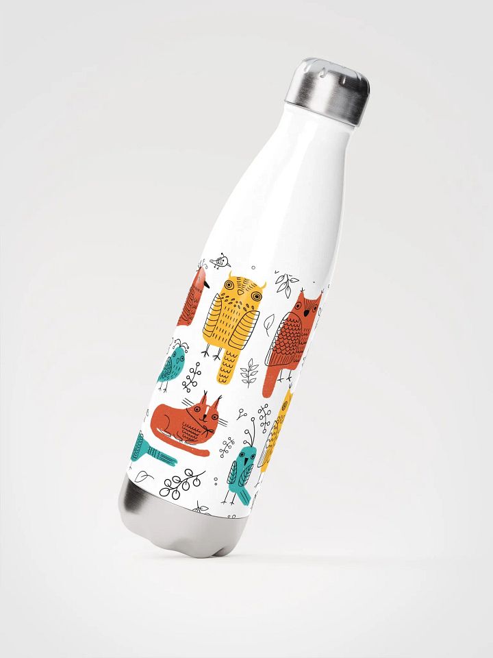 Owls Hand-drawn Pattern Insulated Water Bottle product image (2)