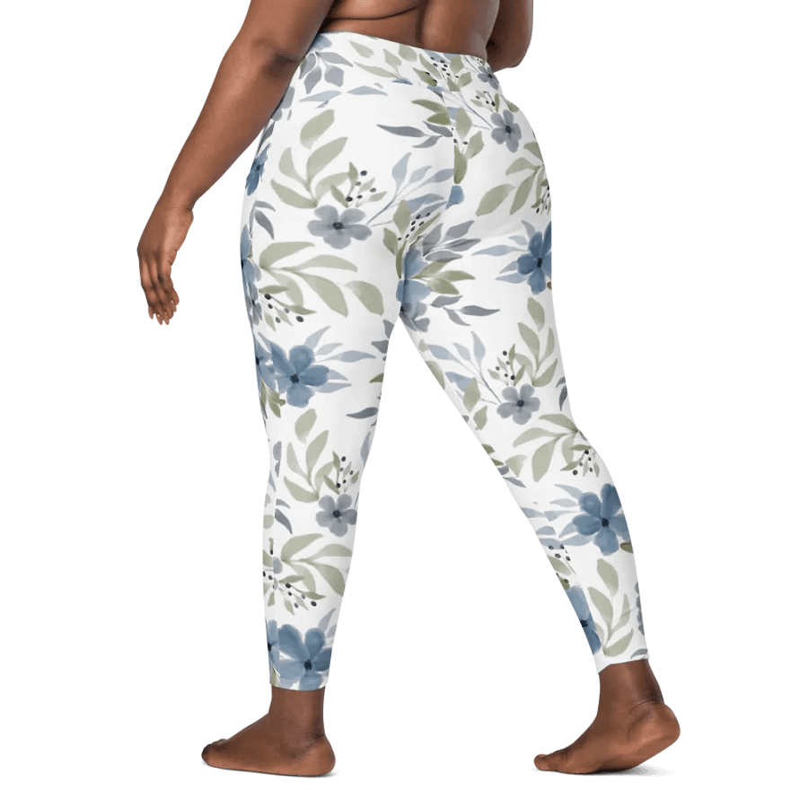 Blue Floral Bliss Leggings product image (11)