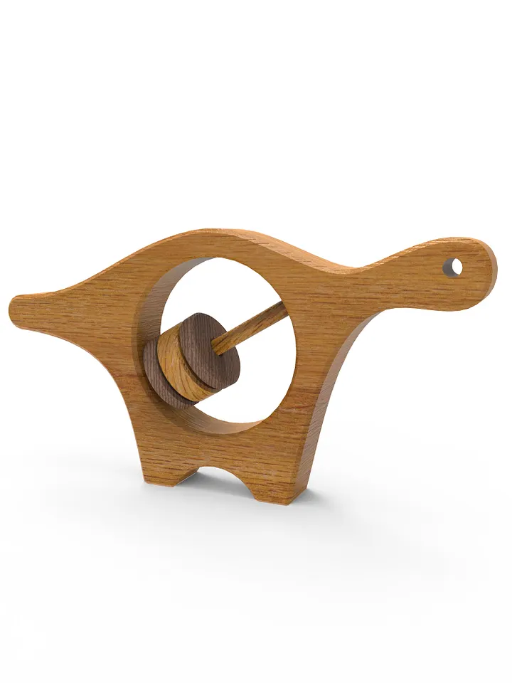Dinosaur Wooden Baby Rattle Toy | Digital Plans product image (1)