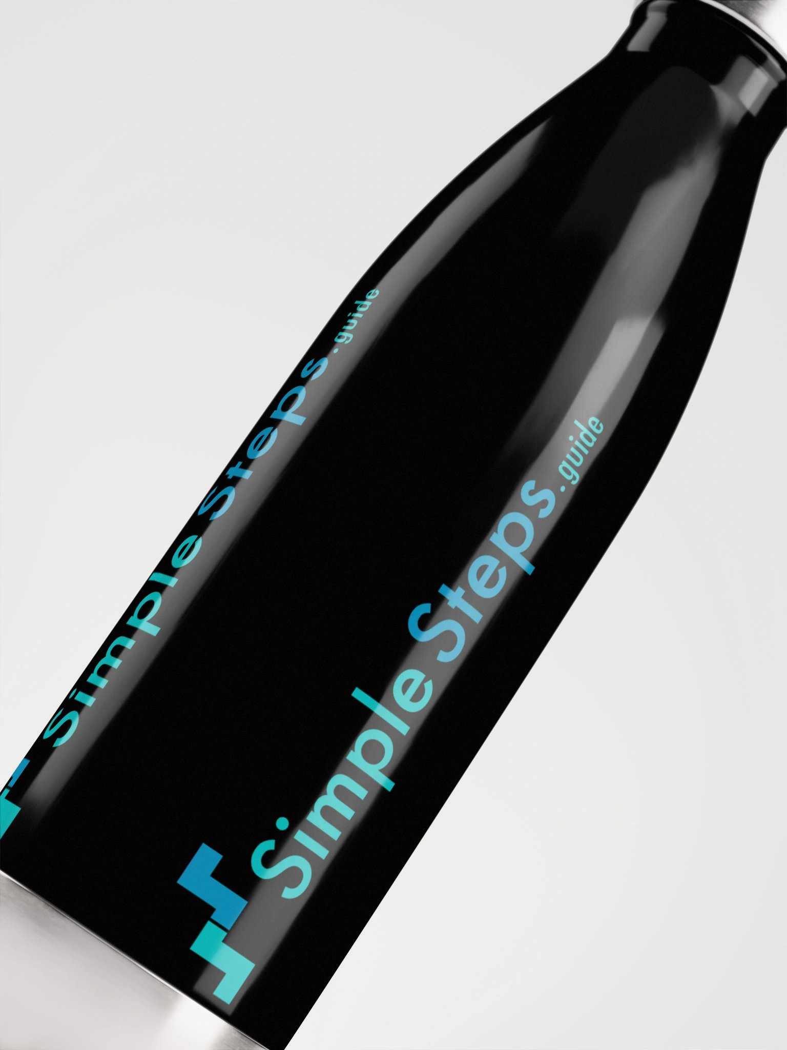 SimpleSteps.guide branded stainless steel water bottle product image (2)