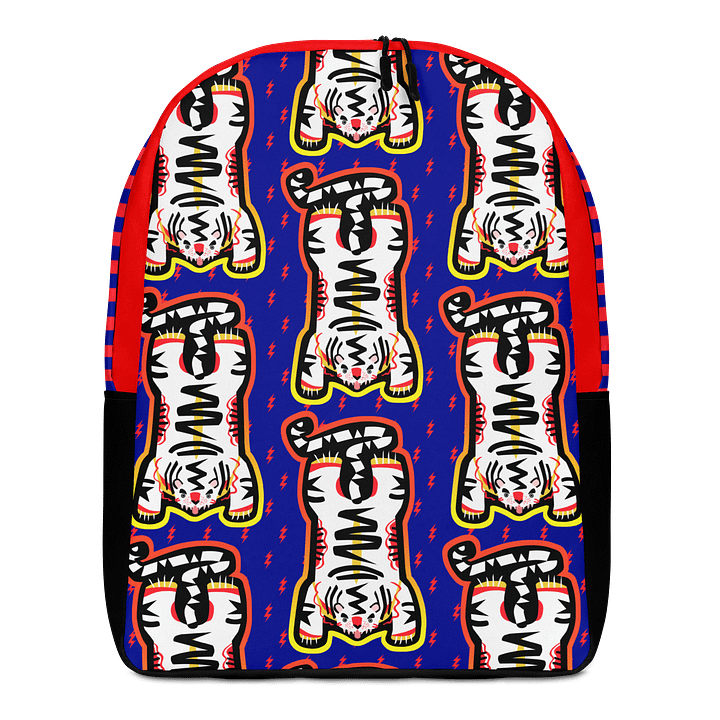 White Electric Tiger on Blue and Pink - Backpack product image (2)