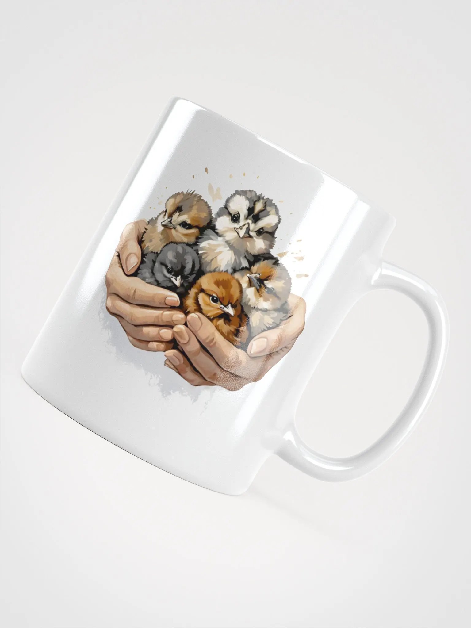 Handful of Fluff | Glossy White Mug product image (4)