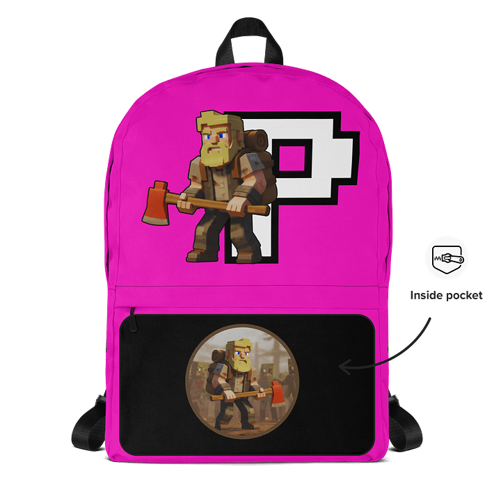 Patient PixelZ All-Over Print Backpack (Hot Pink) product image (2)