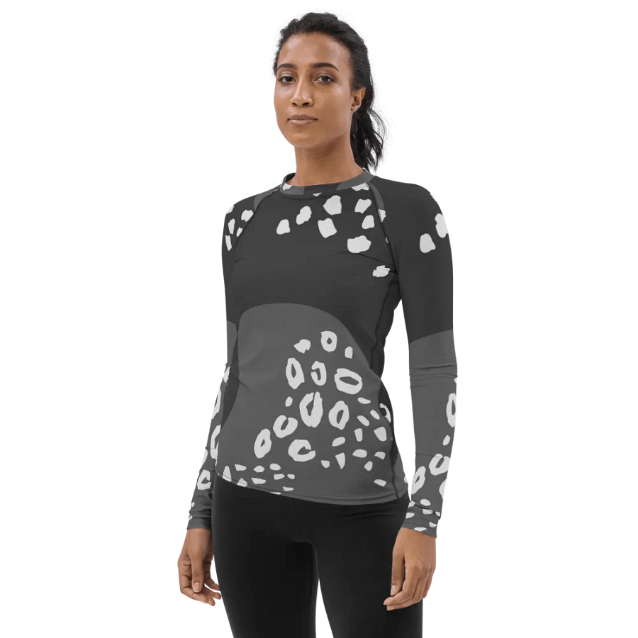 Grey Leopard Dream Women's Rash Guard product image (3)