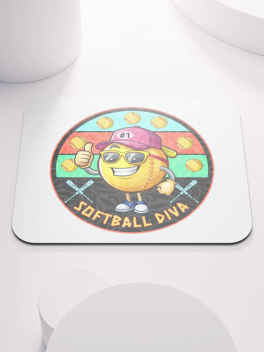 Softball Diva Thumbs-Up Mouse Pad product image (1)
