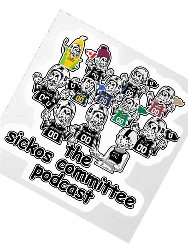 The Sickos Committee Podcast Extended Crew Sticker product image (3)