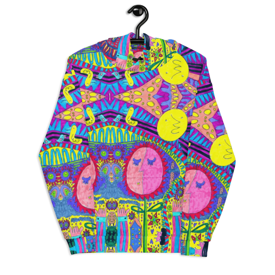 Abstract Surreal Doodle Landscape Unisex Pull Over Hoodie product image (9)