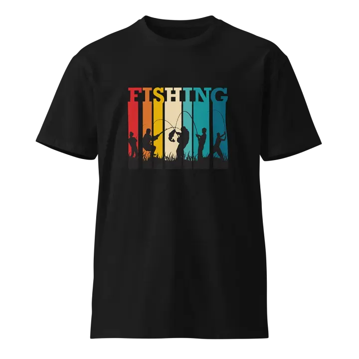 Vibrant Fishing Silhouettes Premium Tee product image (1)